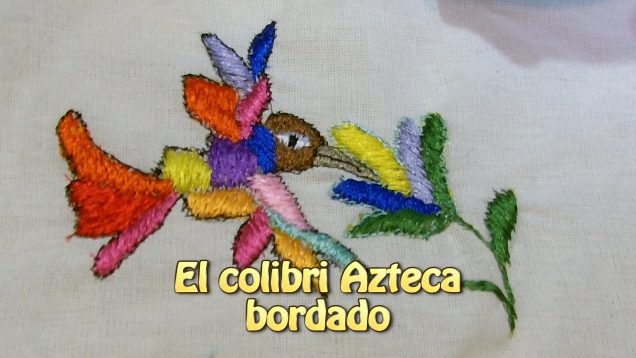 El colibri azteca bordado |Creaciones y manualidades angeles