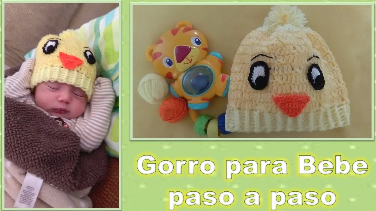 GORRITO PARA BEBE en crochet PASO A PASO