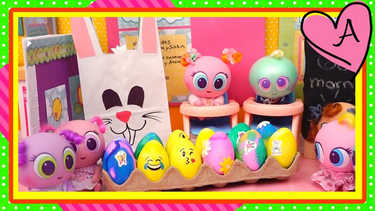 Juguetes Distroller - Pintan huevos de Pascua y manualidades con Chivatita y Susikin- Ksi Mami Andre