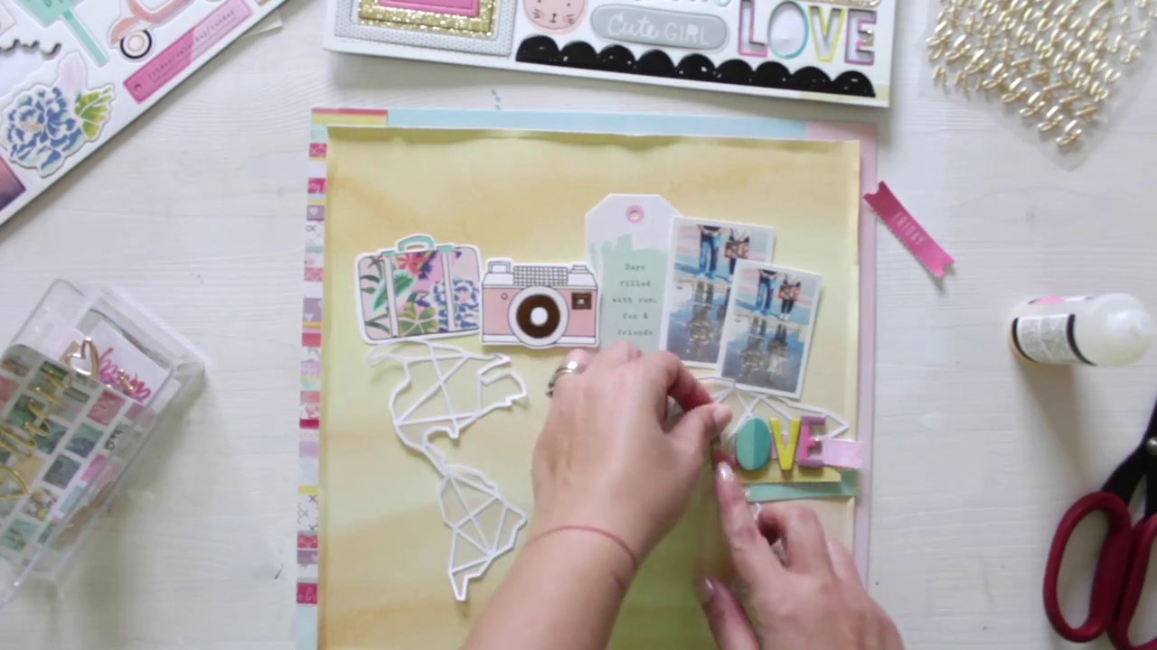 LO Love Travelling *scrapbook process video*