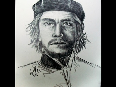 Che Guevara, Dibujo del che guevara a lapiz, dibujos de personajes famosos.