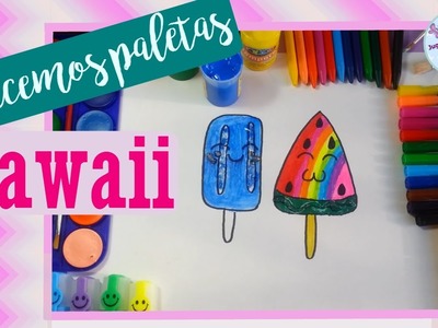 Colorear paletas heladas kawaii || Dibujos Kawaii fáciles paso a paso en español