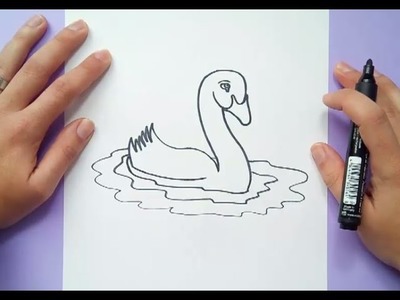 Como dibujar un cisne paso a paso | How to draw a swan