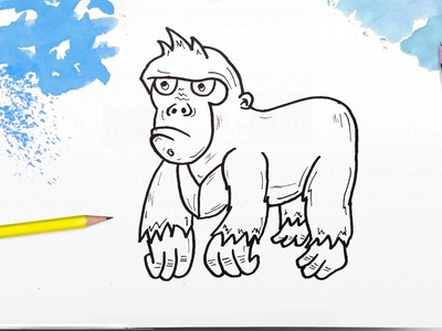 Como dibujar un Gorila King Kong MUY FACIL. How to draw a Gorila King Kong VERY EASY