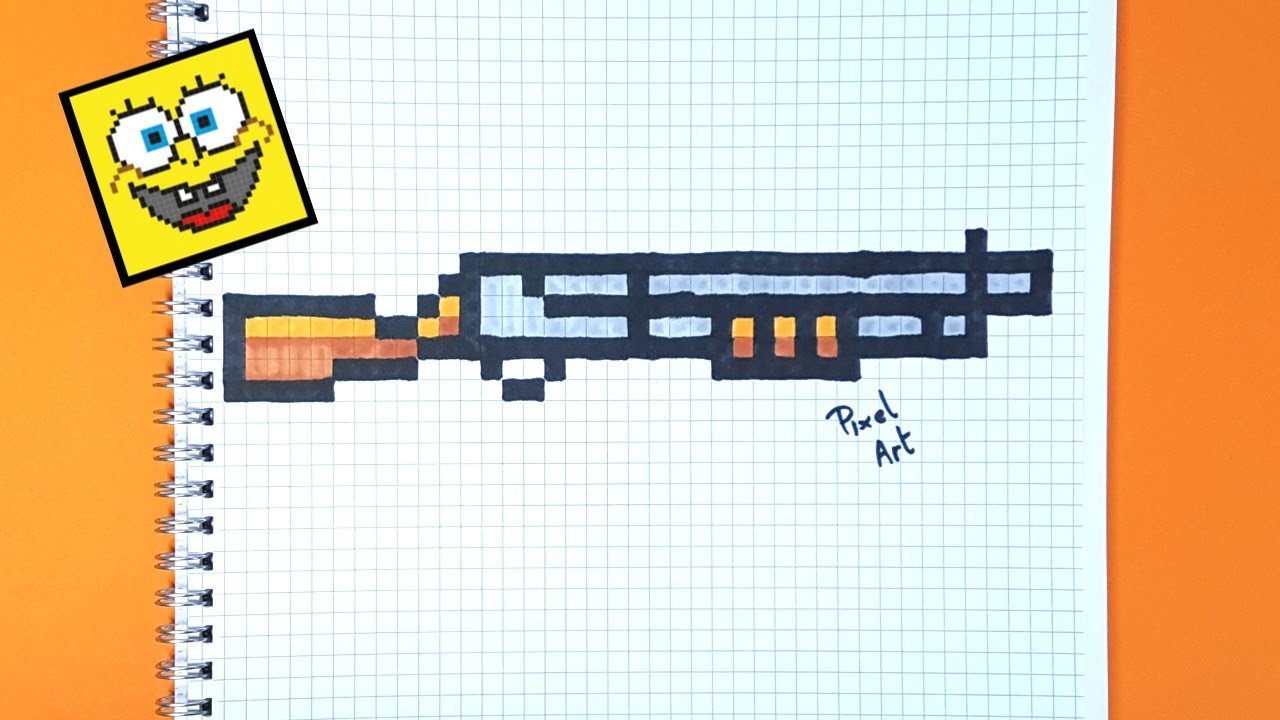 Cómo dibujar una escopeta paso a paso en pixel art
