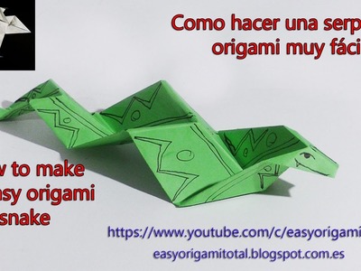 Como hacer una serpiente origami muy fácil how to make a very easy origami snake