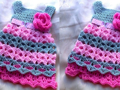 COMO HACER VESTIDOS A CROCHET PARA NIÑAS