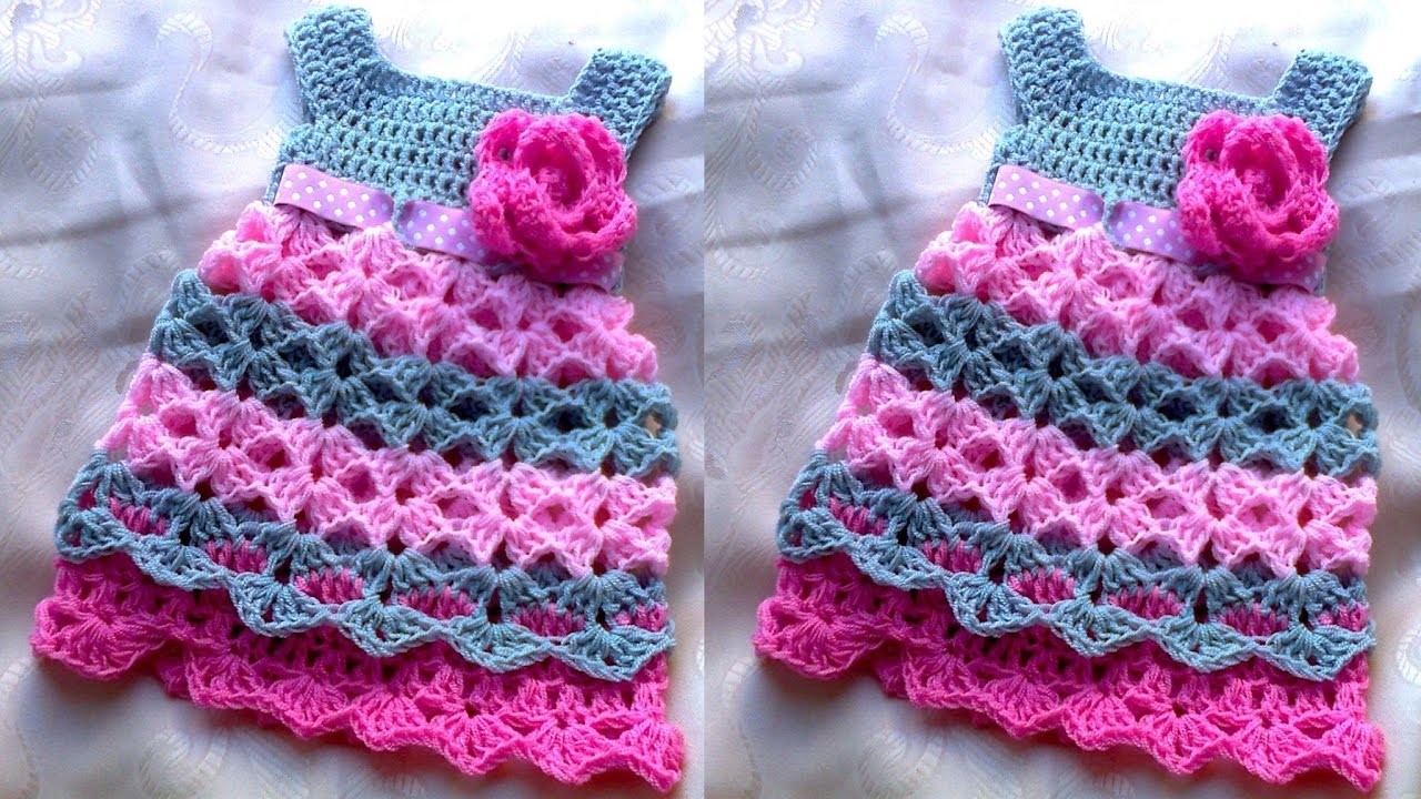 COMO HACER VESTIDOS A CROCHET PARA NIÑAS