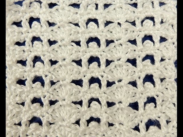 Crochet: Punto Conchitas Combinado # 1