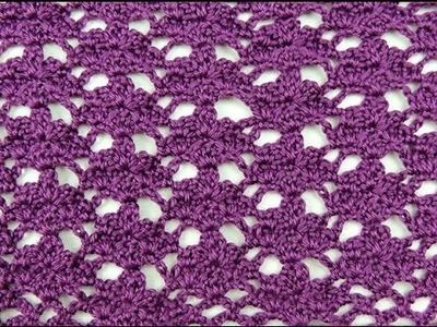 Crochet: Punto Enrejado con Flor # 5