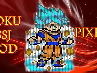 Dragon Ball Super pixel art Goku super saiyan God