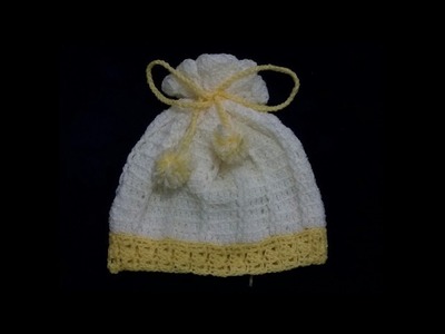 Gorro con relieve para bebé tejido a crochet  Muy fácil