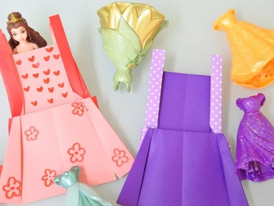 Haz vestidos de papel origami fácil Ft princesas Disney origami fácil para los pequeños