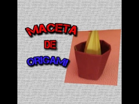 Maceta de origami- ORIGAMI- CRAFT