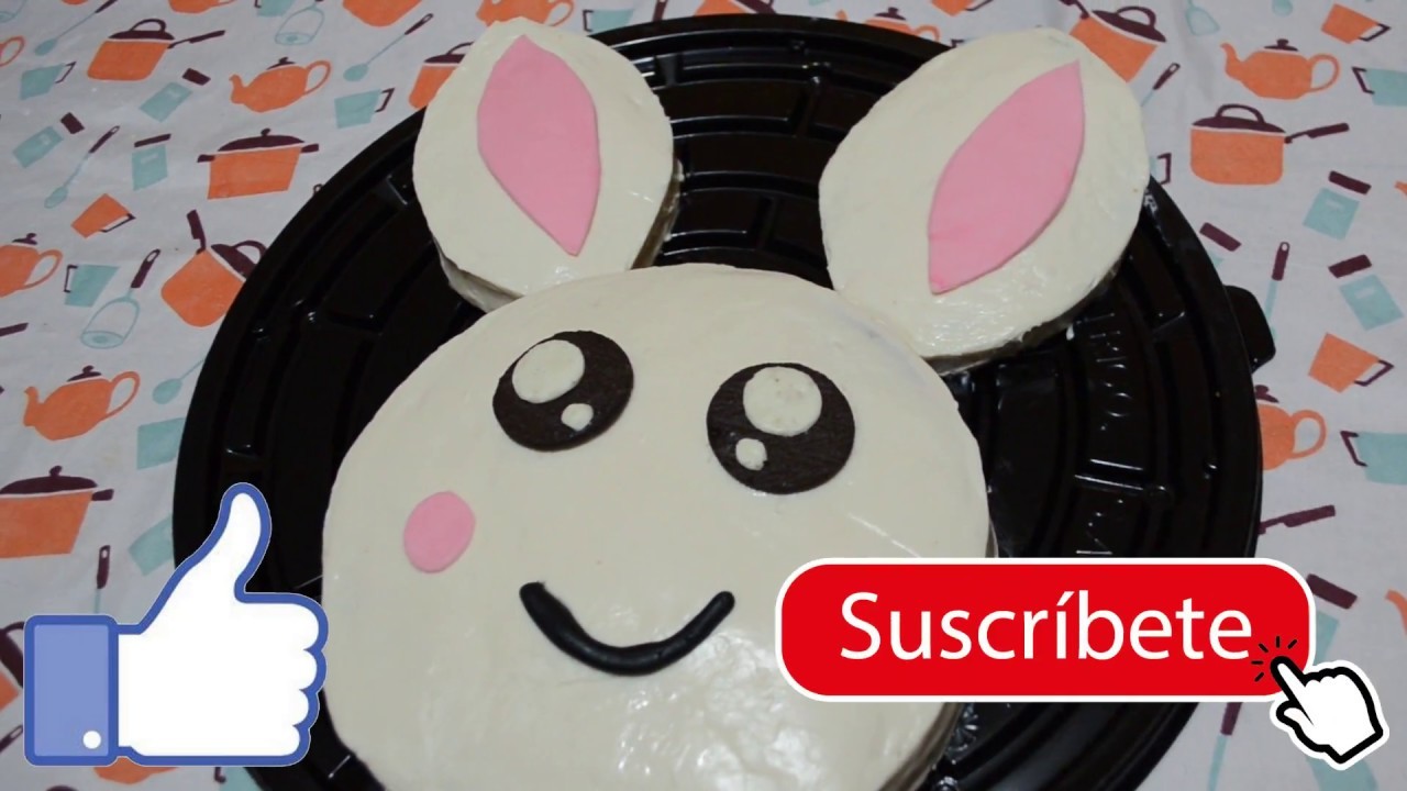 Pastel de Zanahoria. Fácil, rápido y delicioso.  Conejo Kawaii
