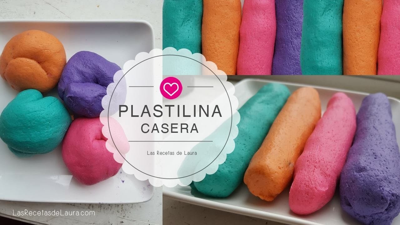 Plastilina Casera NO TÓXICA para niños - DIY Como hacer plastilina con harina ❤ Las Recetas de Laura
