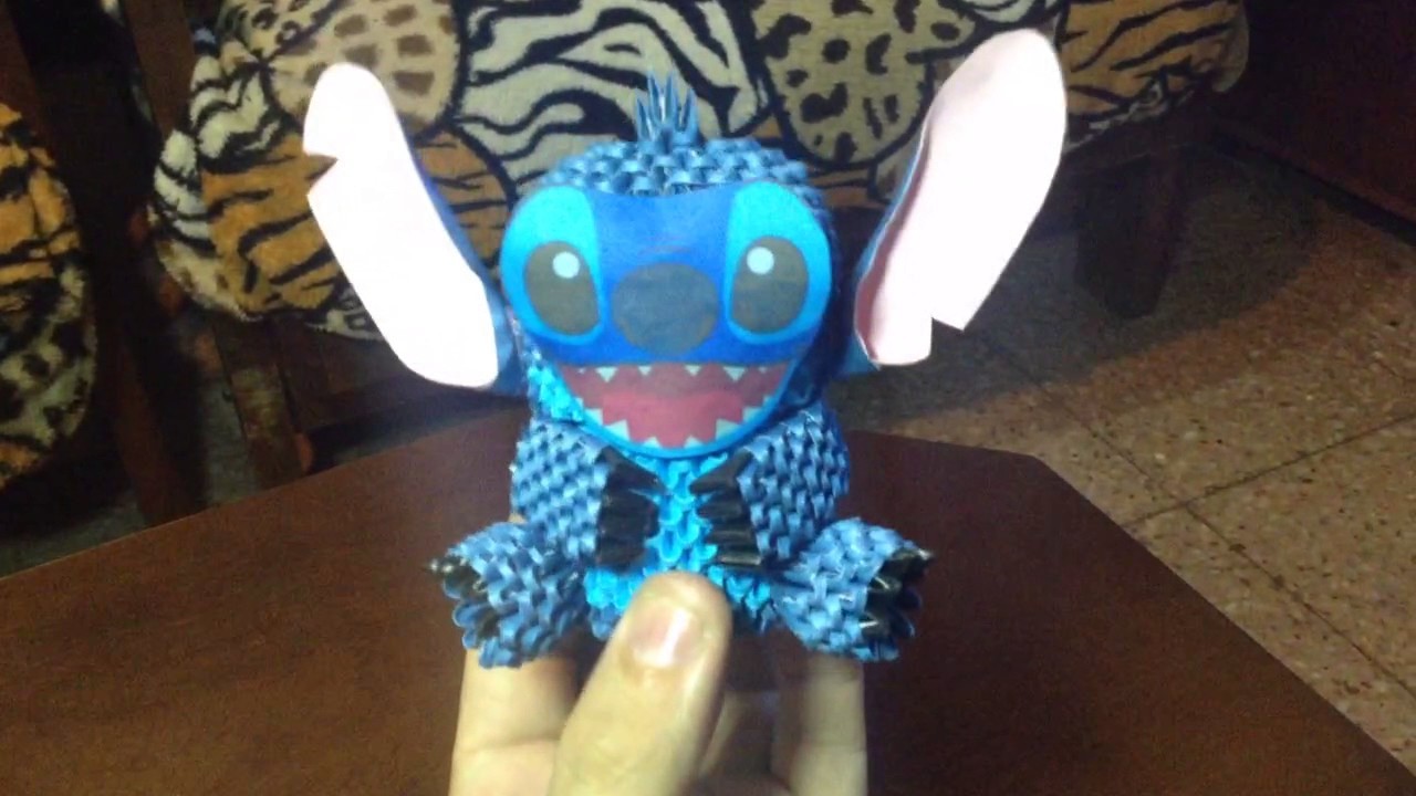Stitch en origami 3D.