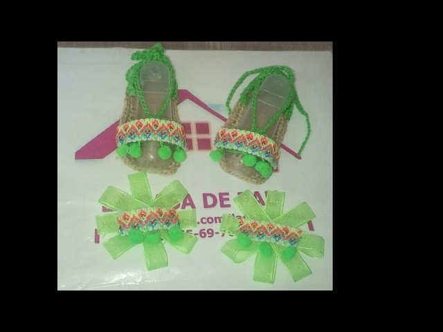 Zapatos tejidos para bebé. Parte 1 Suela para sandalias tejidas  Muy fácil y bien explicado