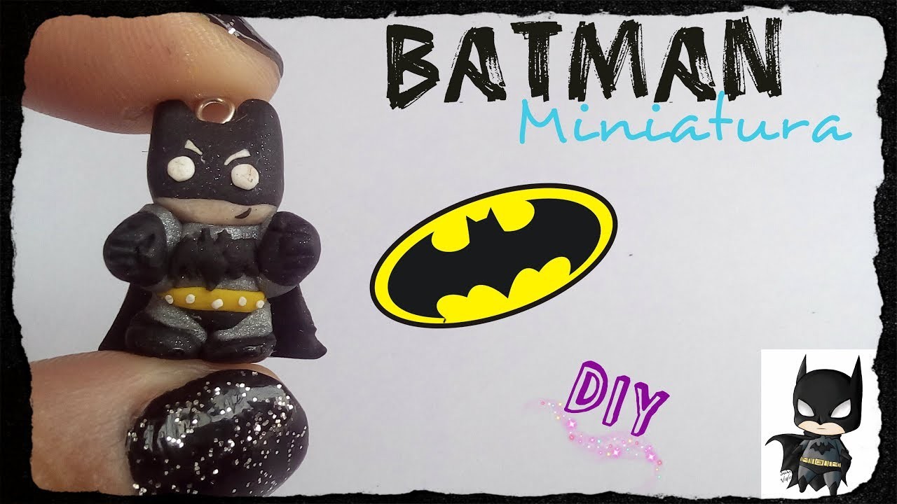 Batman Miniatura. Arcilla polimerica. Tutorial. DIY