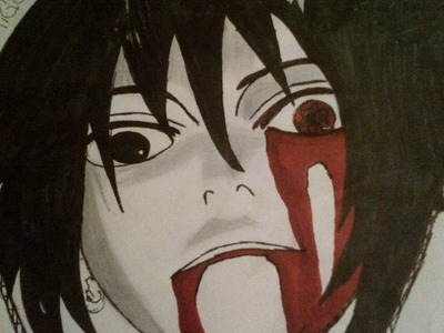 Como Dibujar a Sasuke Con Su mangekyou sharingan eterno Drawing sasuke The Last