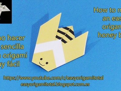 Como se hace una abeja origami muy facil how to make an easy origami honey bee
