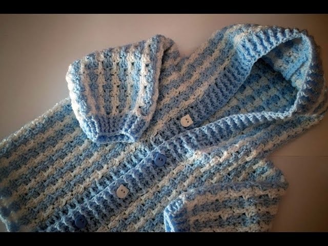 Cómo tejer abrigo de bebé en crochet 2ª parte  muy fácil y rapido