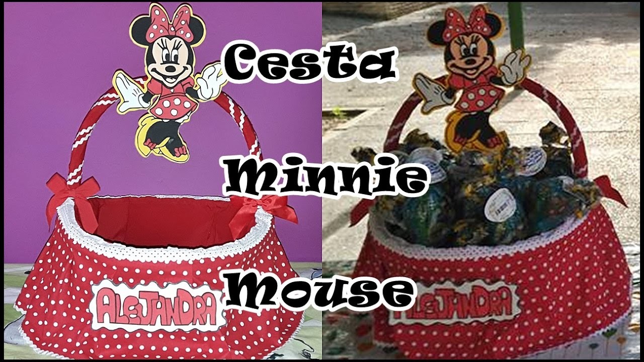DIY: Cómo hacer una Cesta de Minnie Mouse. Minnie Mouse Basket Tutorial