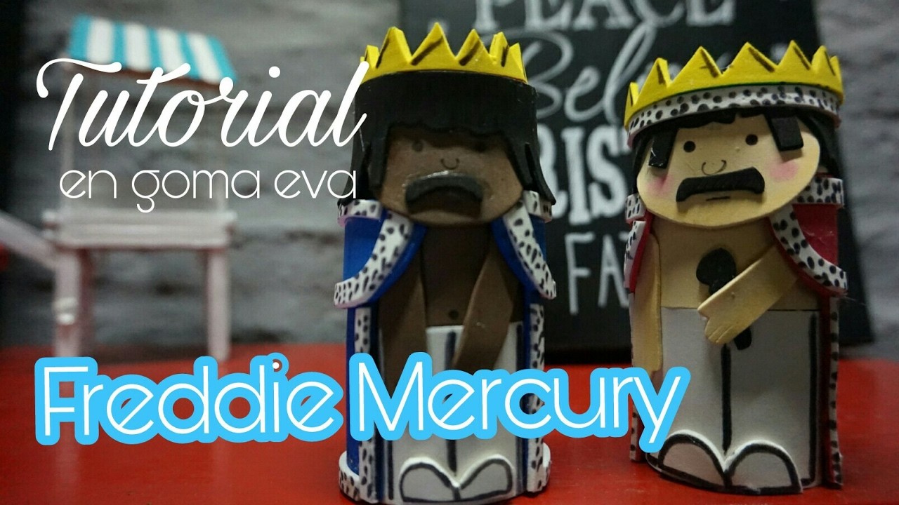 DIY Freddie Mercury con rollo de papel higiénico