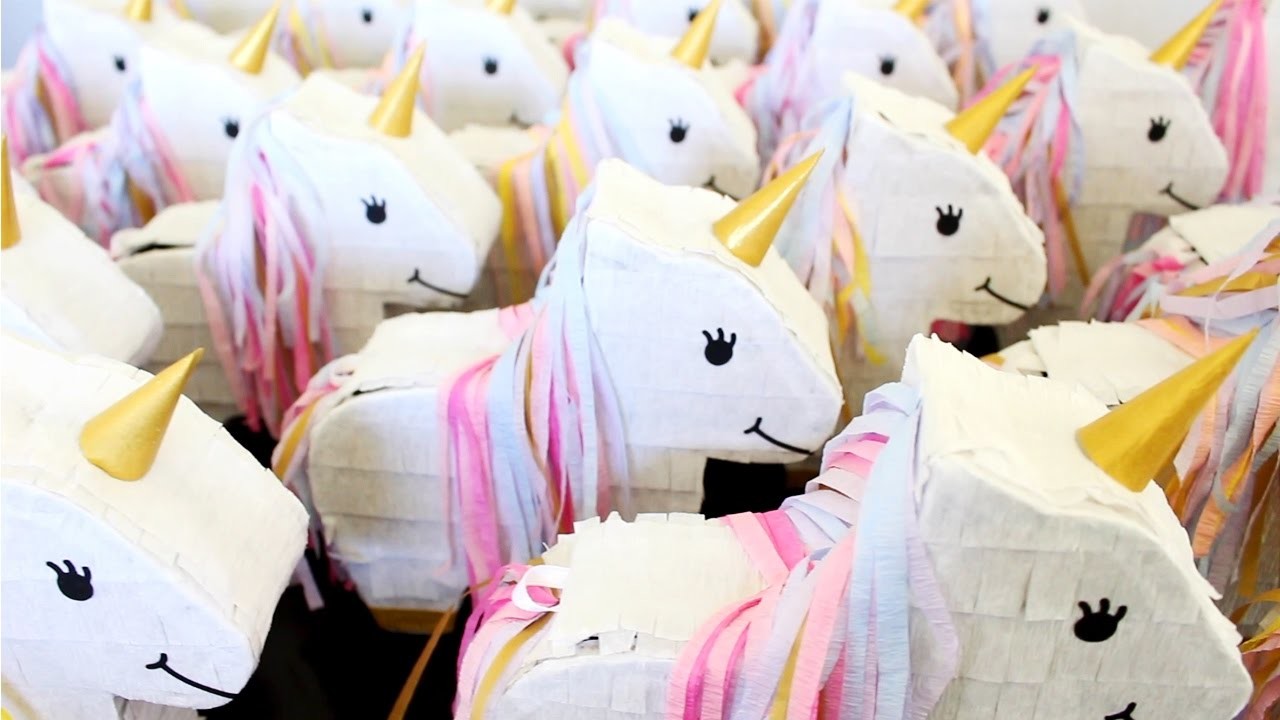 DIY Mini Unicorn Piñatas