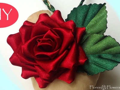 ????DIY regalo para el Día de la Madre corazón con rosa de satín. Soft heart with satin rose.