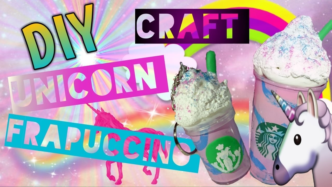 DIY ???? UNICORN FRAPUCCINO CRAFT.MANUALIDADES DE UNICORN FRAPUCCINO