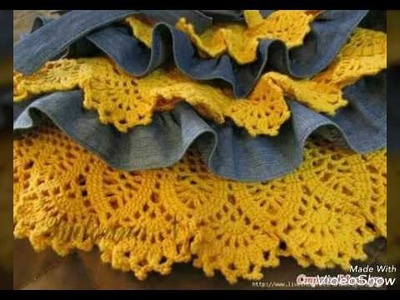 Falda hermosa para niñas tejida en crochet - con el patrón