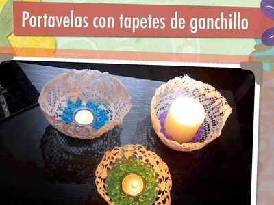 Portavelas con tapetes de ganchillo (4K UHD) - Escondite de RacheL