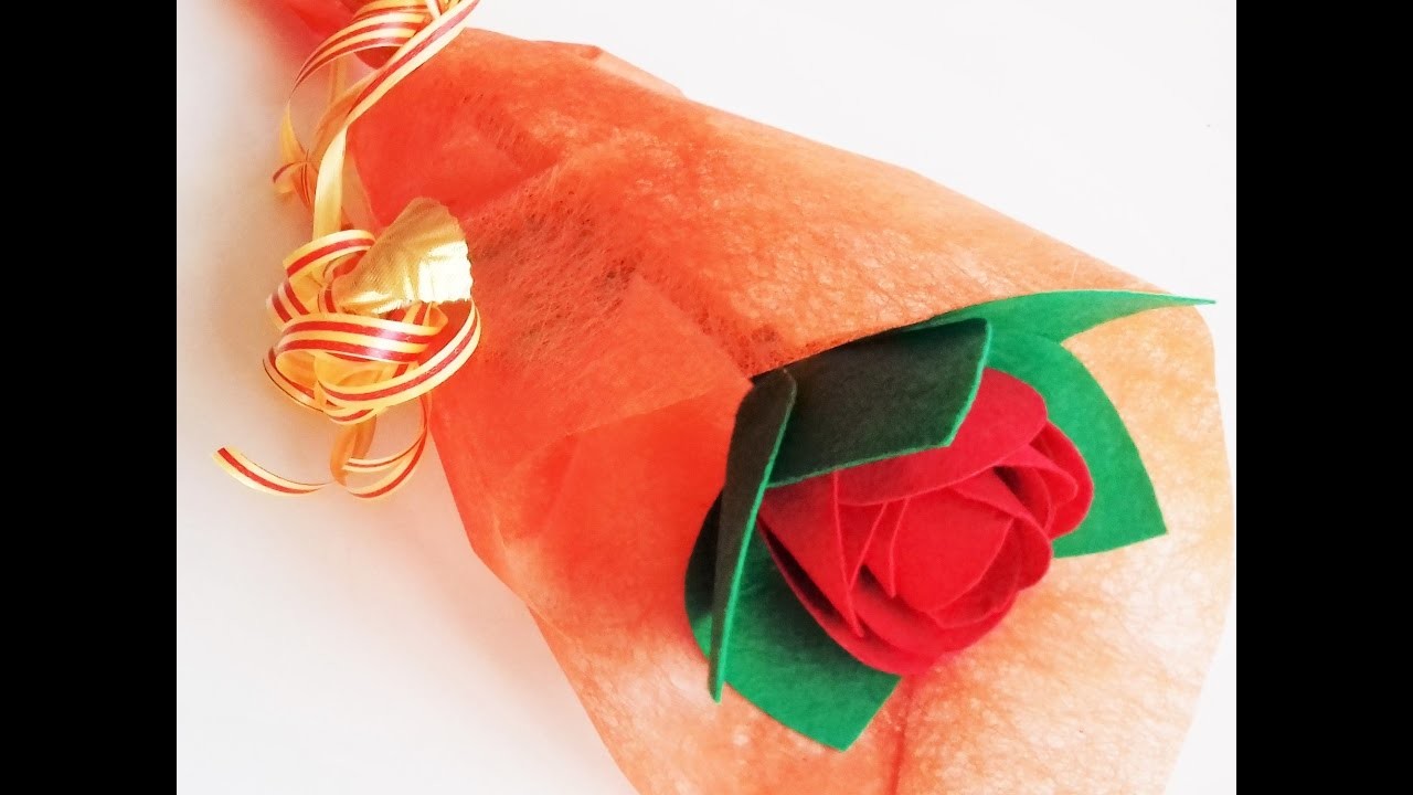 Rosa de fieltro Sant Jordi, DIY fácil y rápido