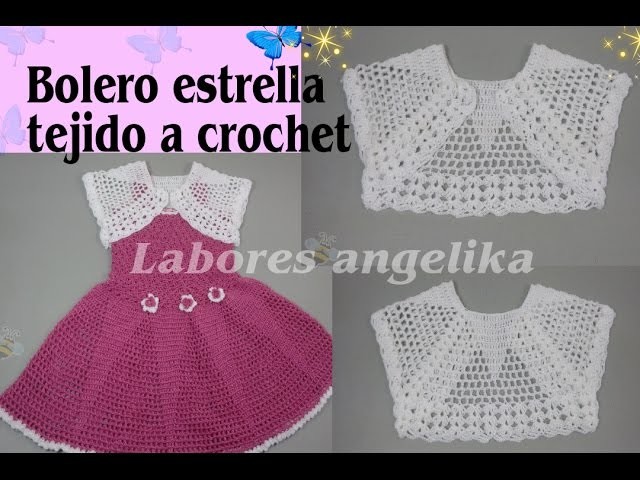 BOLERO ESTRELLA TEJIDO A CROCHET.