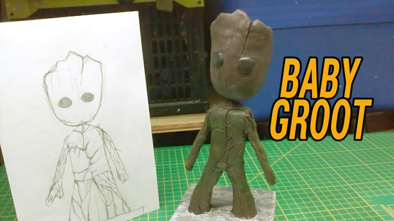 Como hacer a Baby Groot. How to make Baby Groot