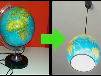 Como hacer una lámpara con un globo terráqueo. How to make an original lamp