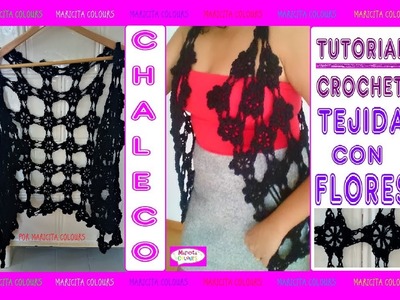 Cómo tejer Chaleco Tipo Encaje a Crochet "Valeria" por Maricita Colours en Youtube