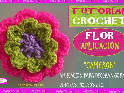 Cómo tejer Flor a Crochet Ganchillo Cameron por Maricita Colours