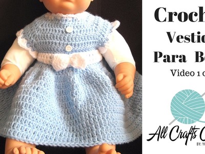 Como tejer un vestido para bebe en crochet   (video 1)