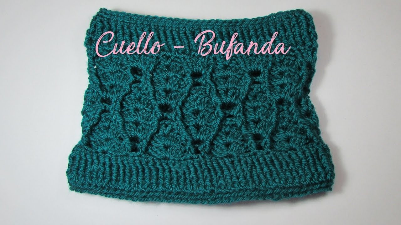 Crochet | Cómo tejer cuello.bufanda ♥ Mi Rincón del Tejido