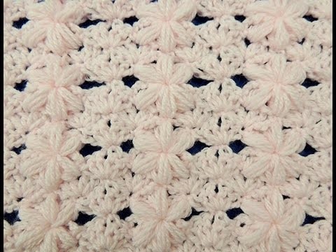 Crochet: Punto Flor Puff # 3 para mantas