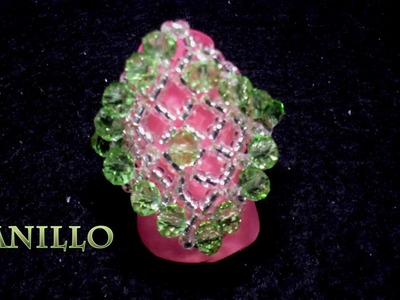 # - DIY Anillo con cristalitos de color esmeralda# - DIY Ring with emerald colored crystals