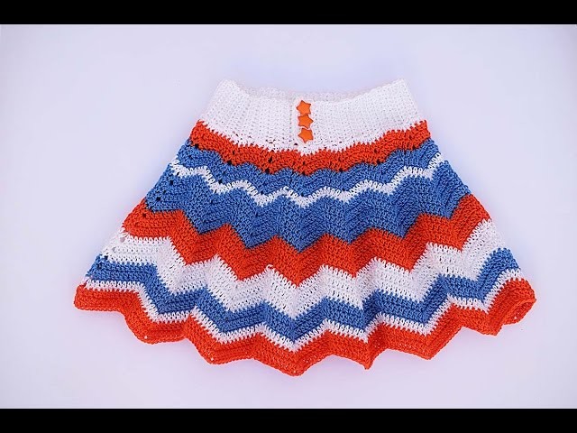 Falda a crochet para niña paso a paso en español