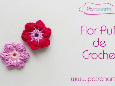 Flor Puff de Crochet