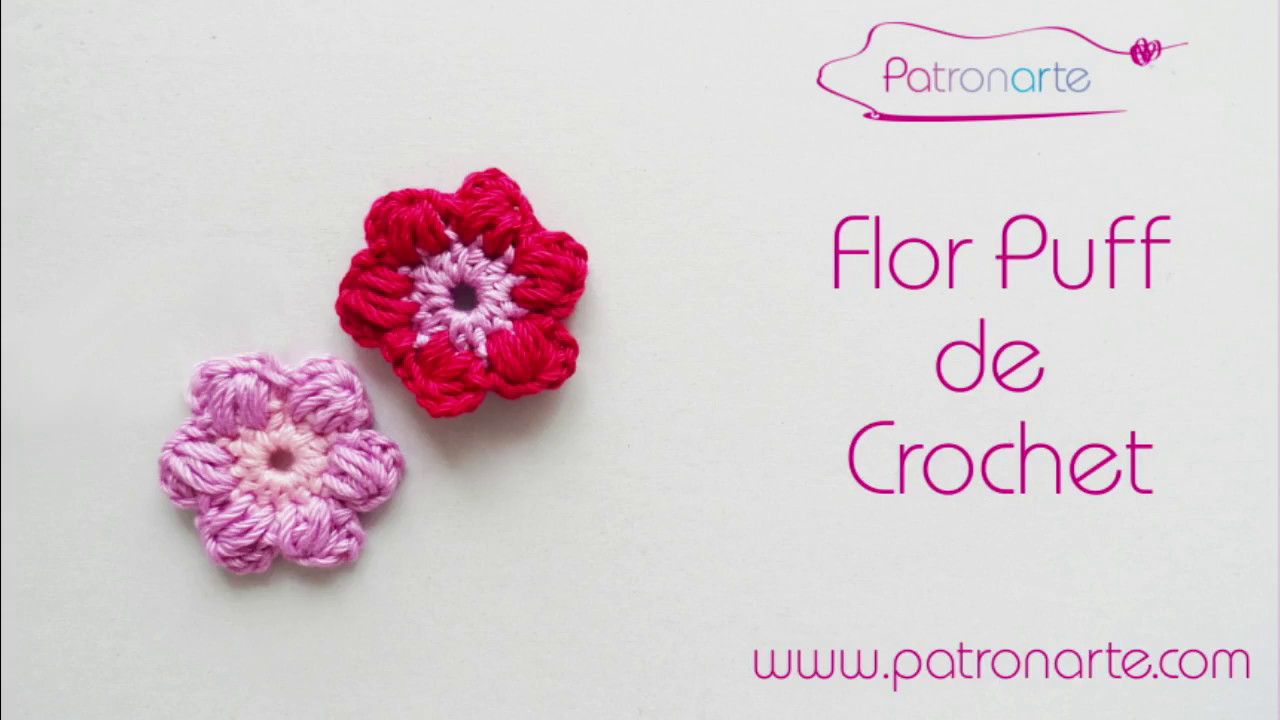 Flor Puff de Crochet