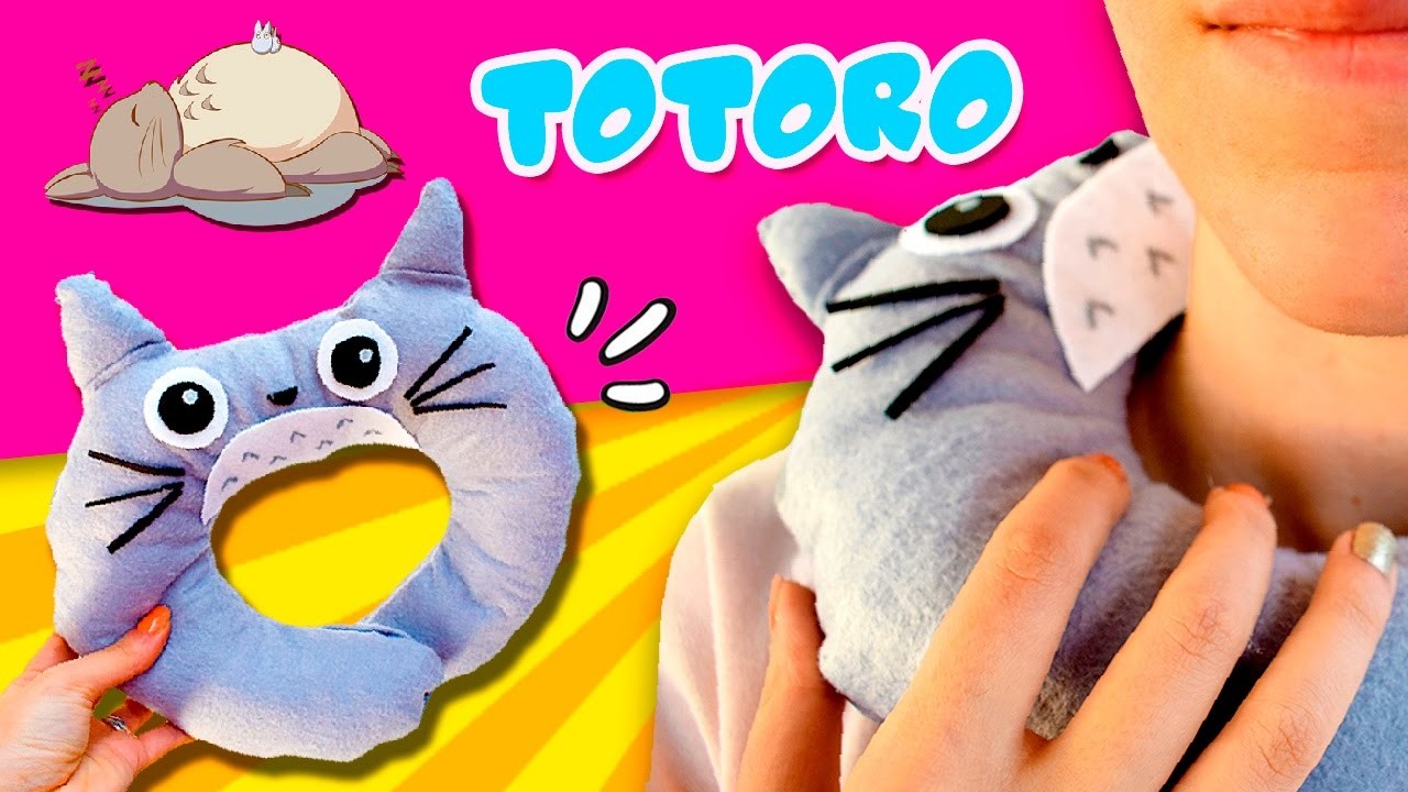 ¡Cómo hacer un COJÍN CERVICAL de TOTORO! * Almohada Kawaii DIY de viaje PASO a PASO