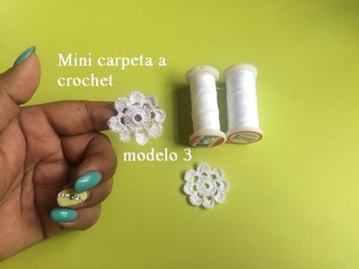 Mini carpetas a crochet ( motivo 3)