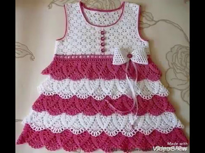 Precioso vestido para niñas, en crochet - con patrones