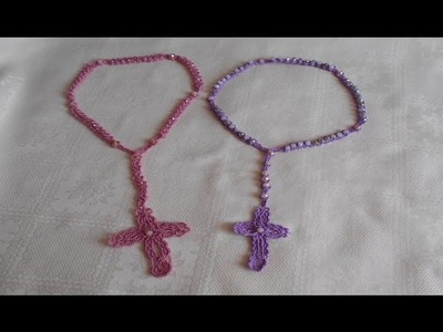 Rosario tejido a crochet . rosario tejido primera comunion - bodas-  Souvenirs  tejido a ganchillo